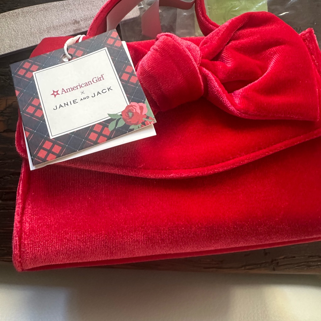 American Girl Vibrant Red Velvet Mini Bag Janie And Jack